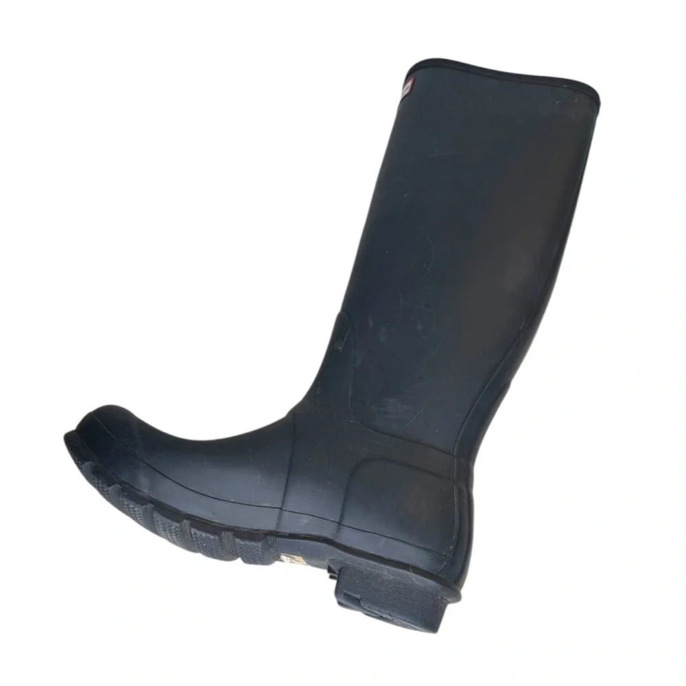 Women's Original Tall Rain Boots Navy Blue Rubber Waterproof Wellies size 7M/8F - Picture 8 of 15